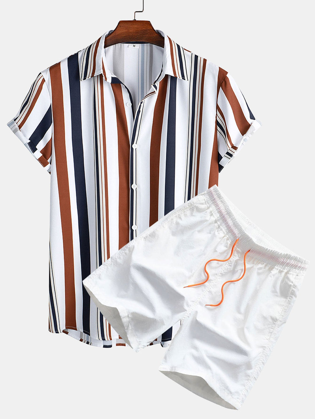 Gekleurd Gestreept Print Shirt & Zwemshorts