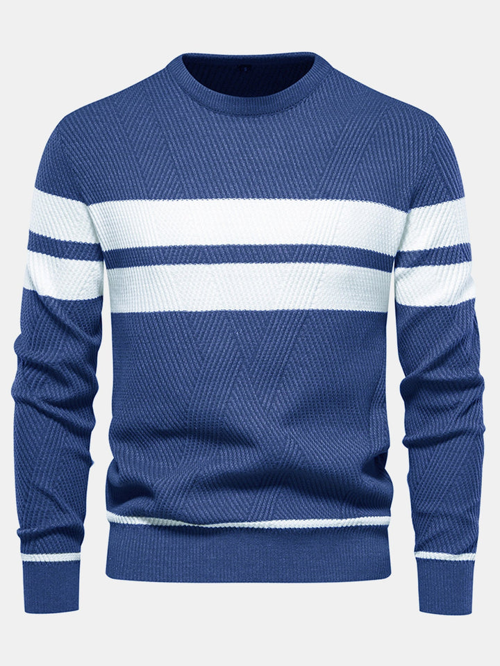 Stripe trui met ronde hals