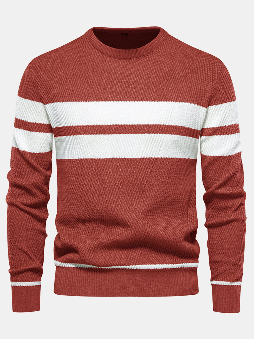 Stripe trui met ronde hals