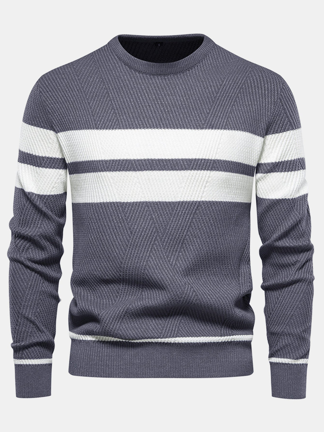 Stripe trui met ronde hals