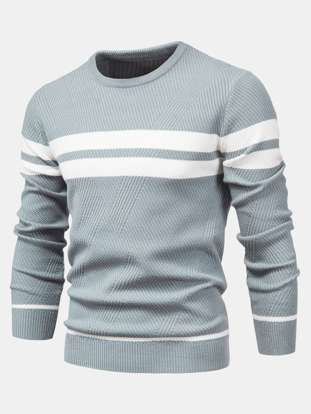 Stripe trui met ronde hals