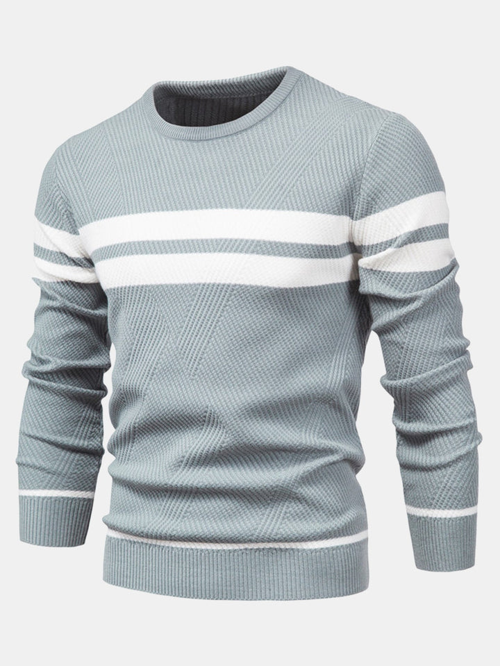 Stripe trui met ronde hals