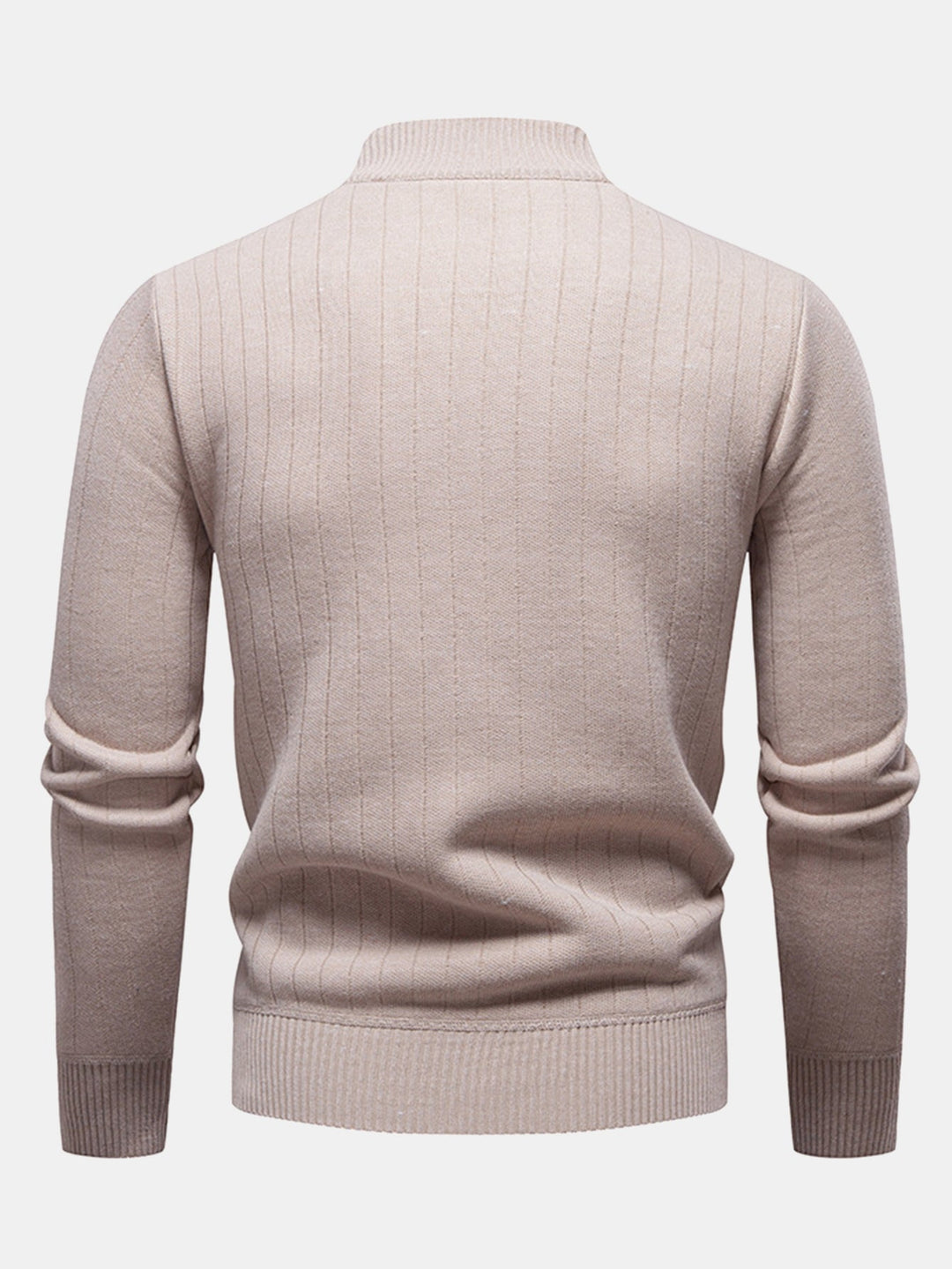 Stripe trui met kwart rits