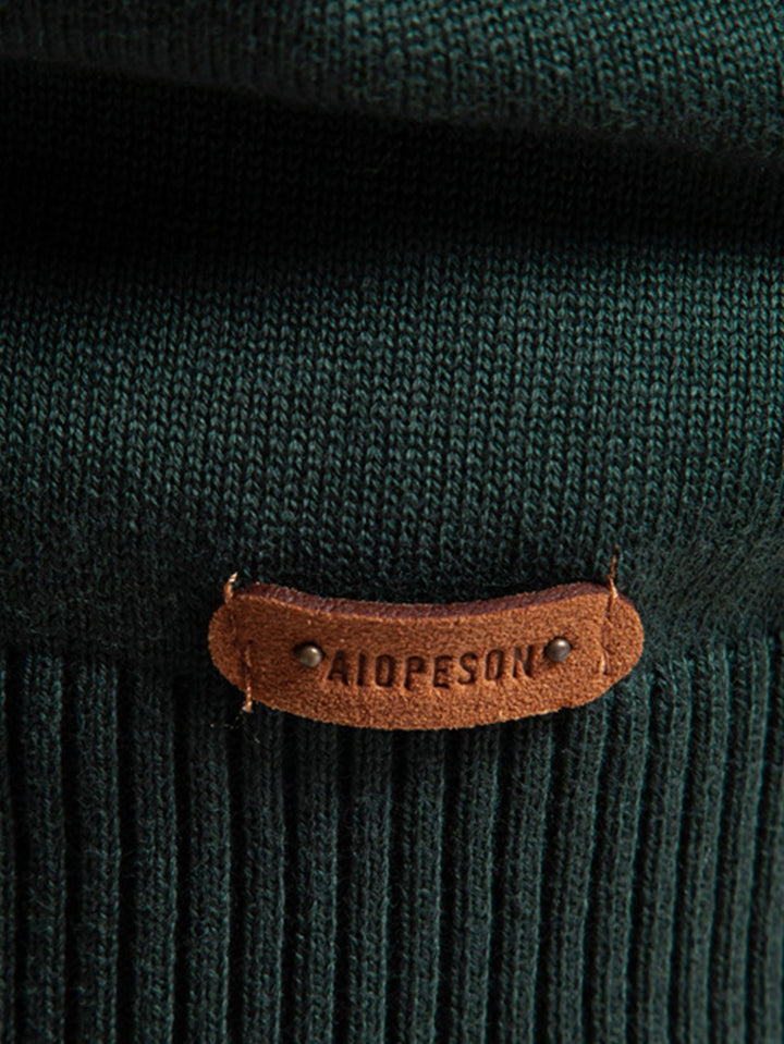 Stripe trui met kwartrits