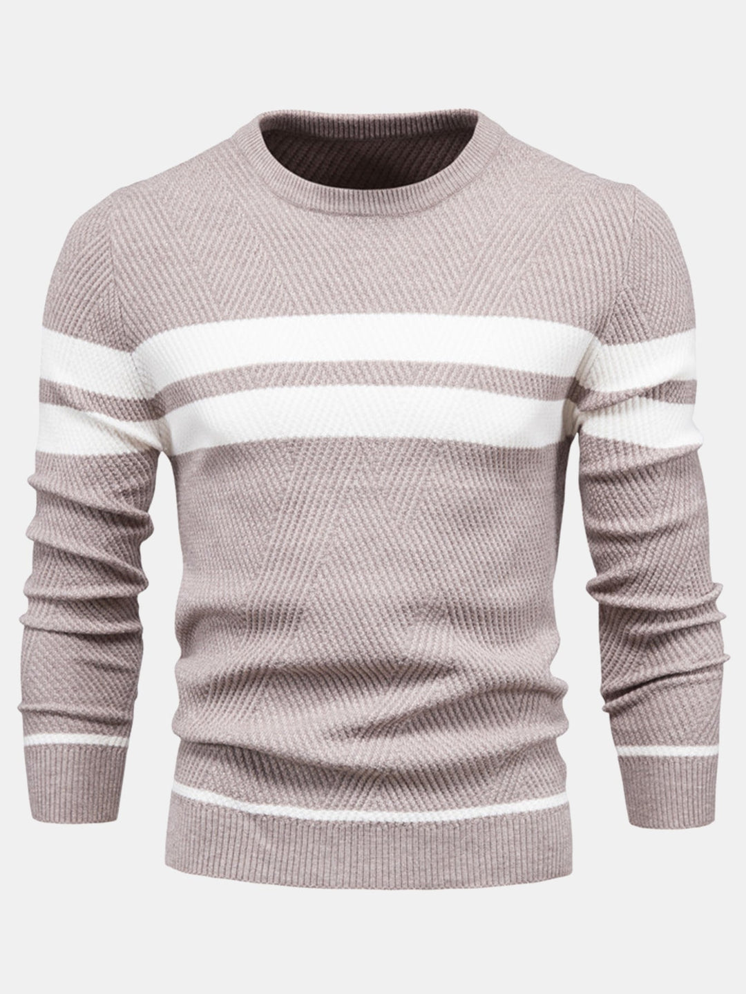 Stripe trui met ronde hals