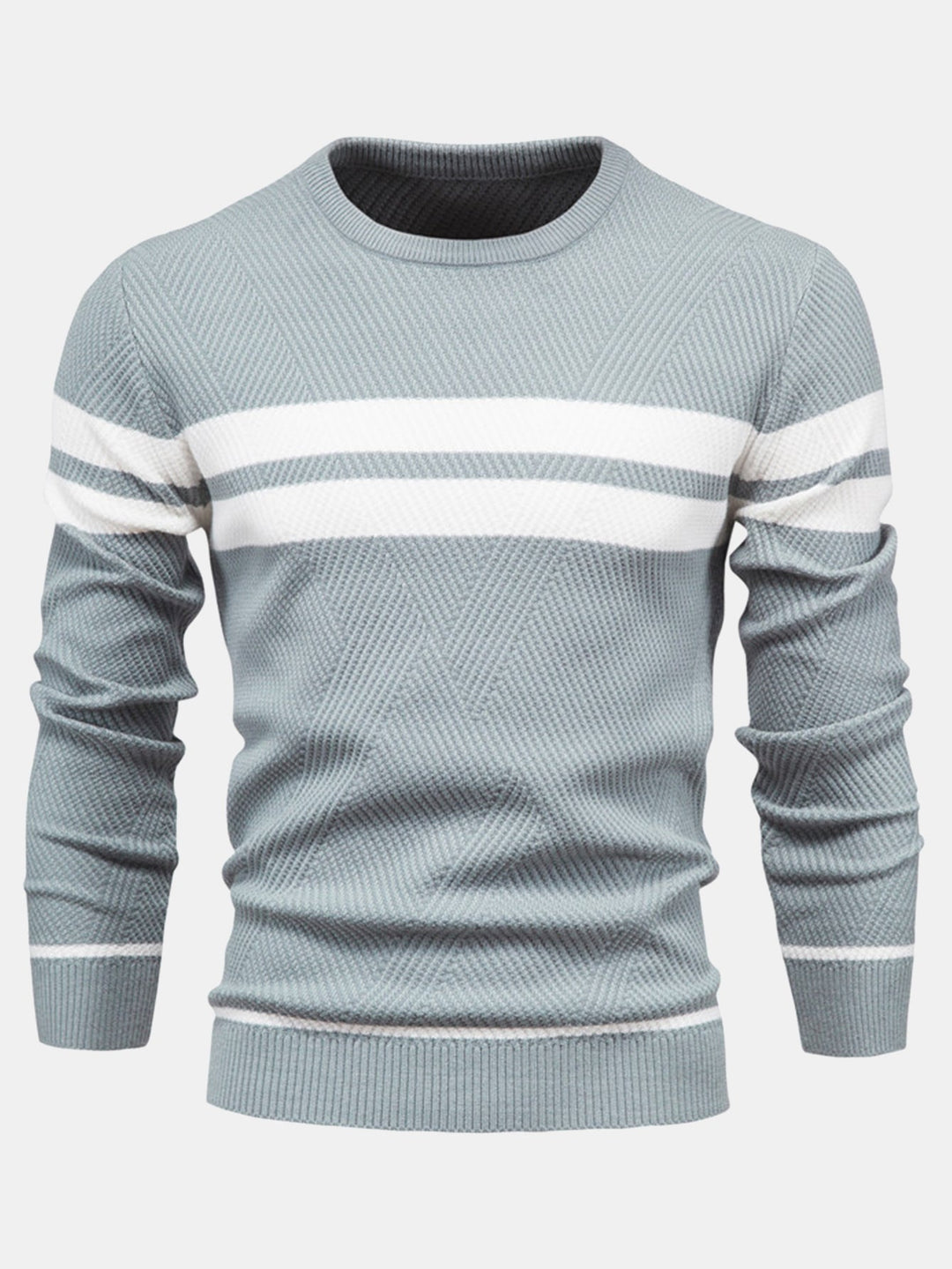 Stripe trui met ronde hals