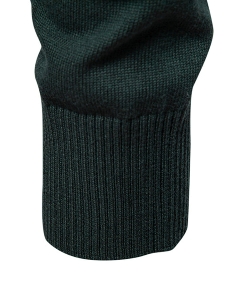 Stripe trui met kwartrits