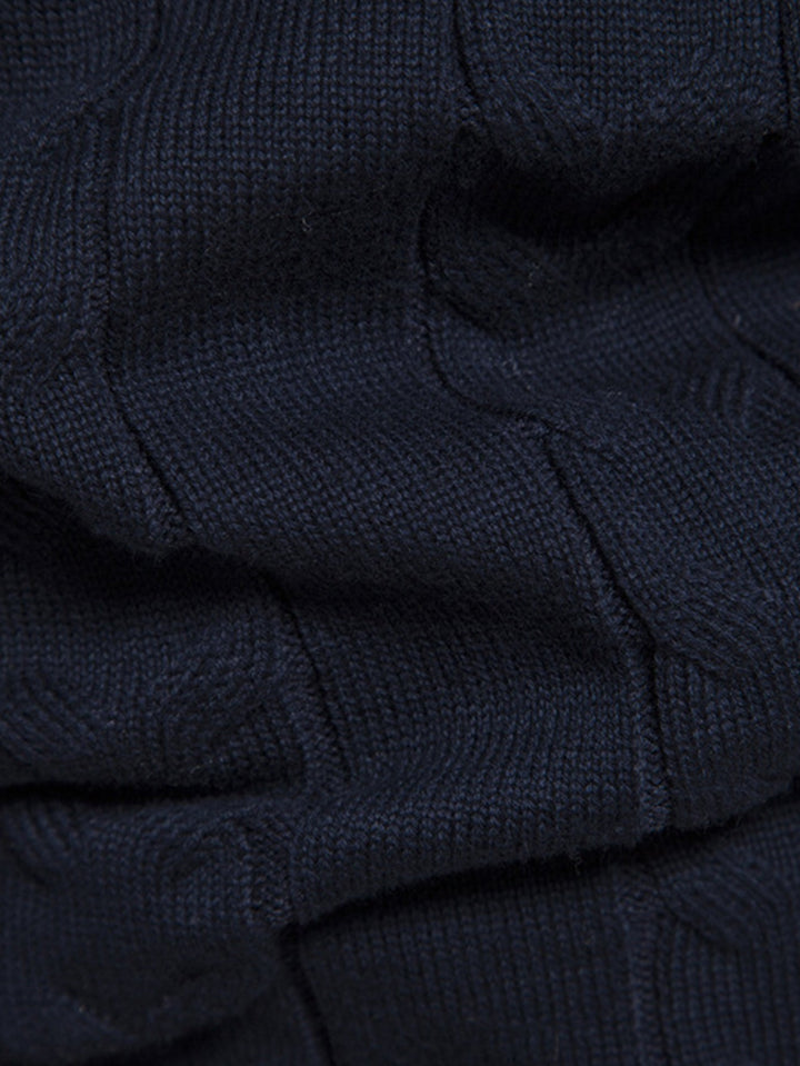 Contrast geometrische jacquard trui met kwartrits