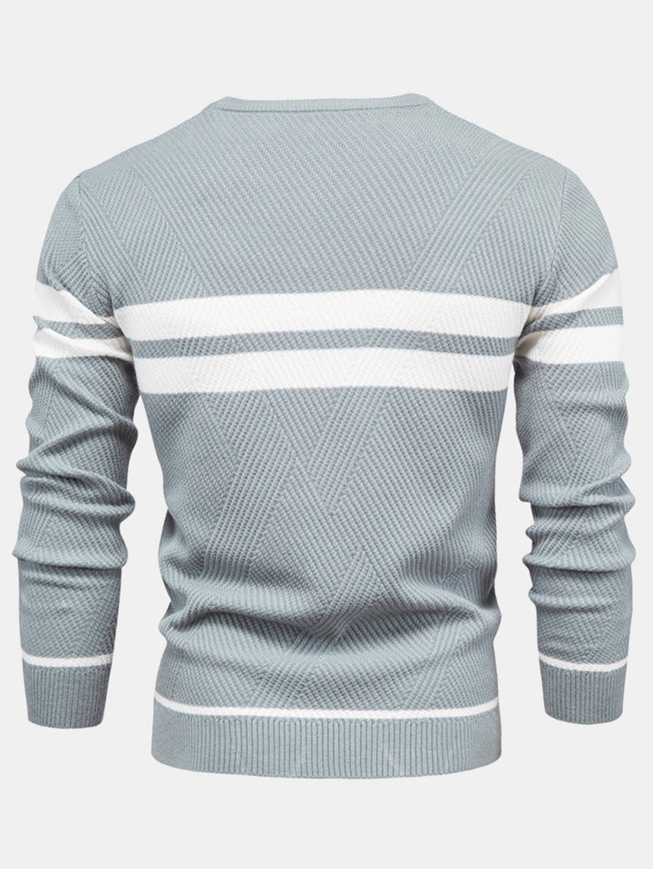 Stripe trui met ronde hals