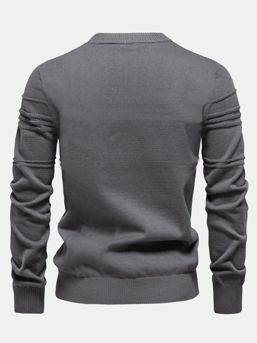 Gestreepte jacquard trui met ronde hals