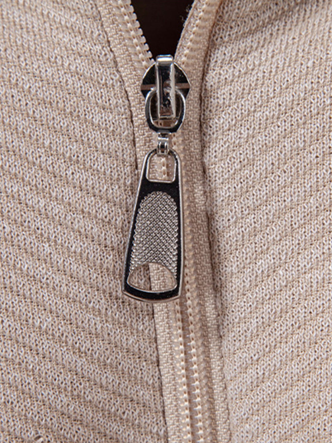 Stripe trui met kwart rits