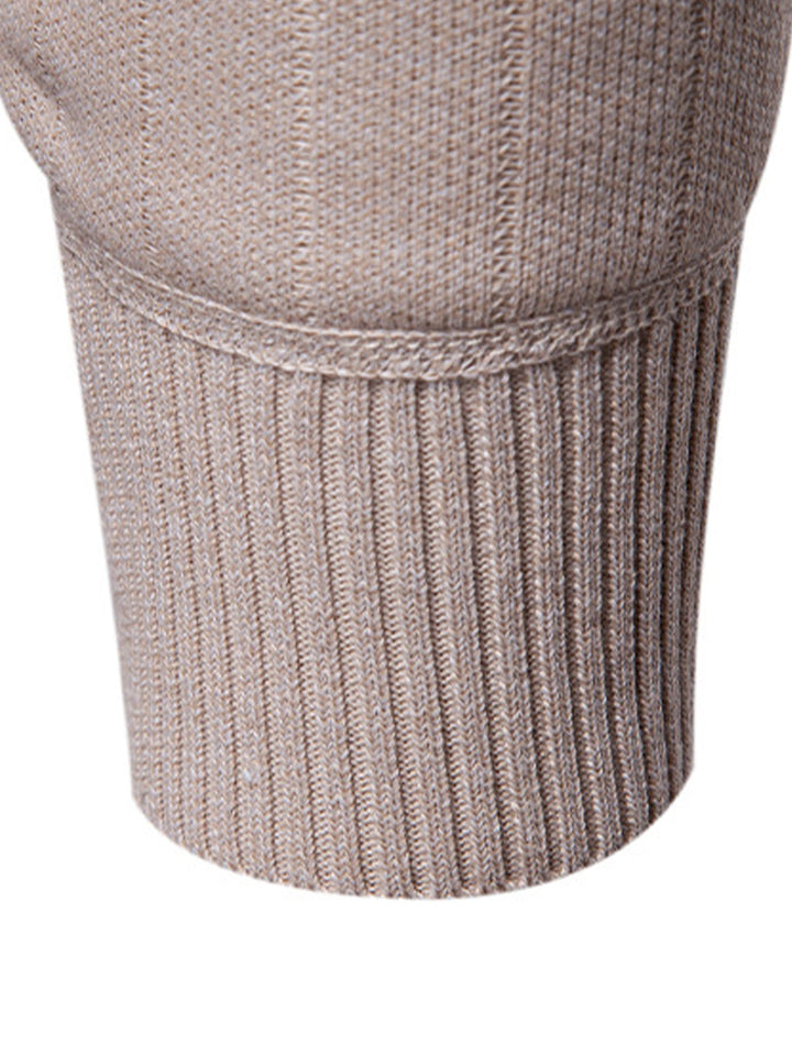 Stripe trui met kwart rits