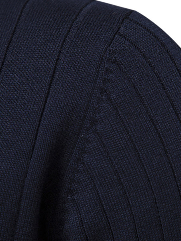 Stripe trui met kwartrits
