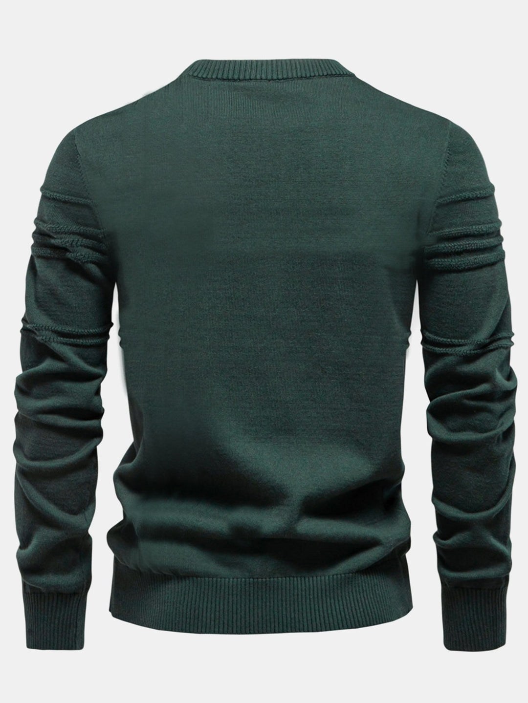 Gestreepte jacquard trui met ronde hals