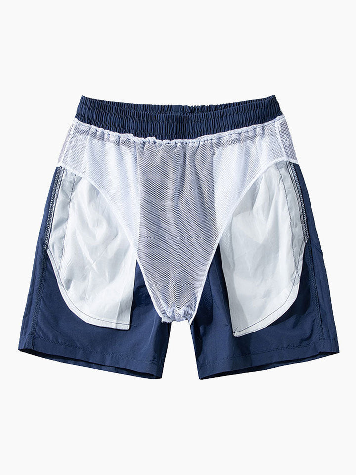 Island Sailing Print Knop-Up Shirt & Zwemshorts
