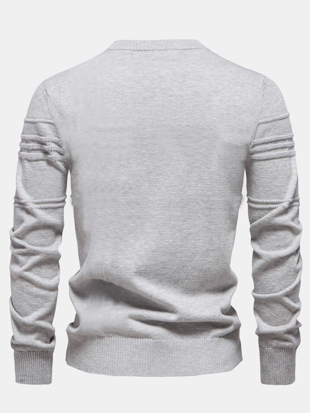 Gestreepte jacquard trui met ronde hals