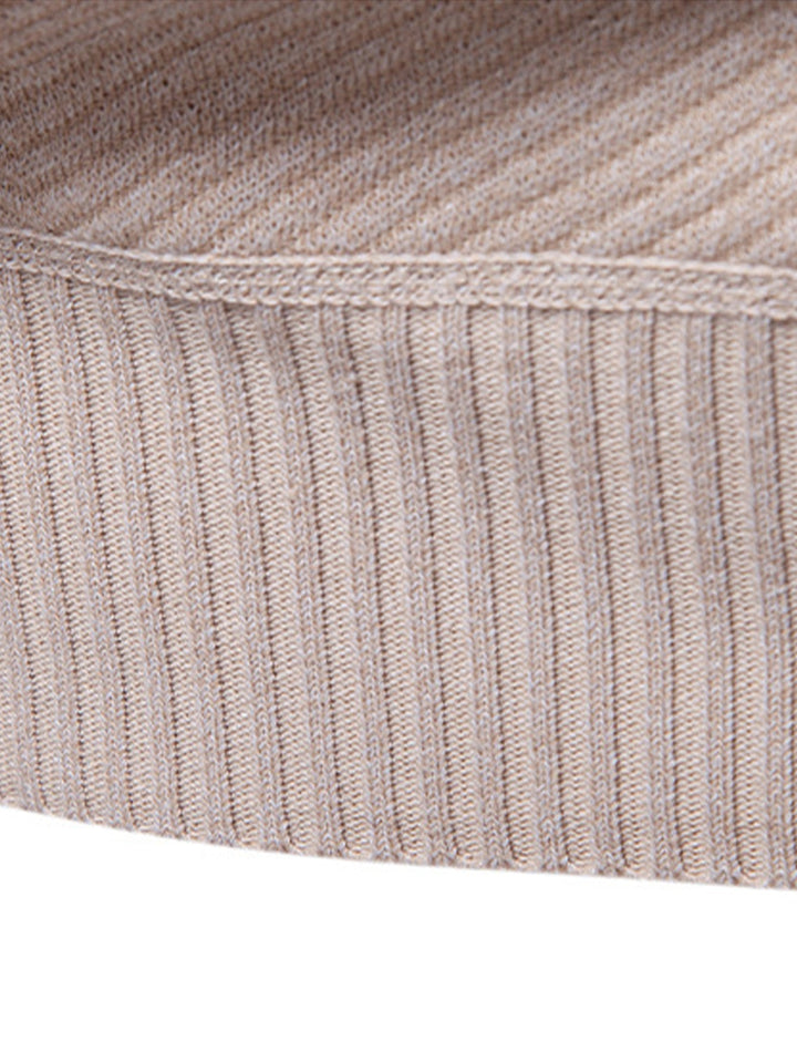 Stripe trui met kwart rits