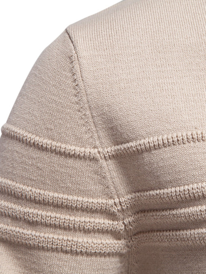 Gestreepte jacquard trui met ronde hals