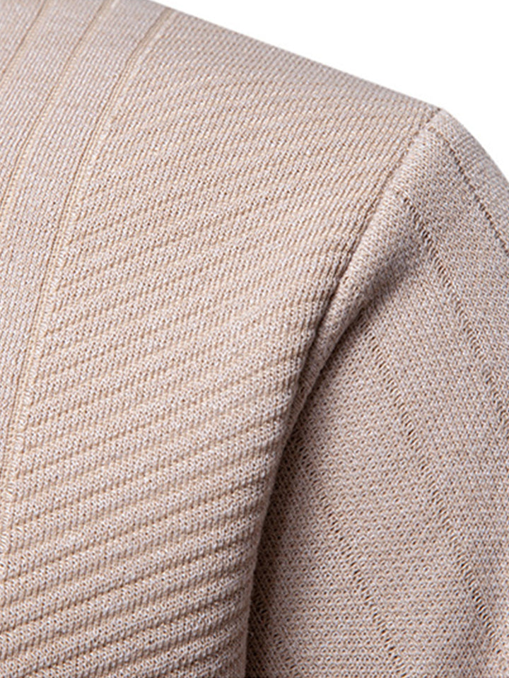 Stripe trui met kwart rits