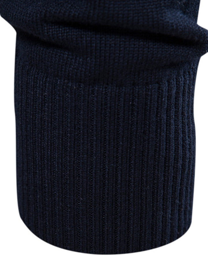 Contraststrepen trui met kwartrits