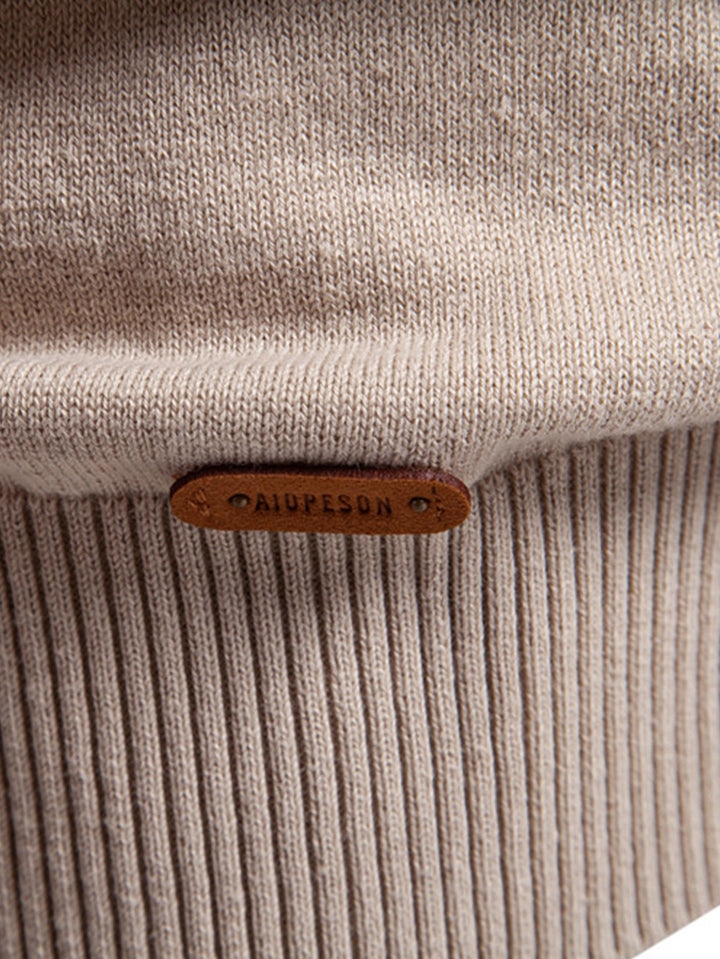 Gestreepte jacquard trui met ronde hals