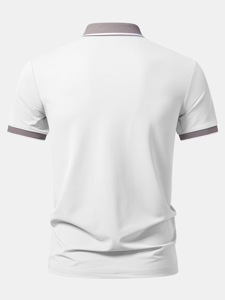 Contrast Stripe Trim Polo