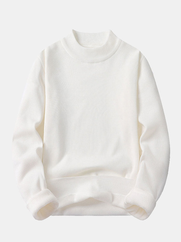Faux Fur Gevoerde Mock Neck Trui
