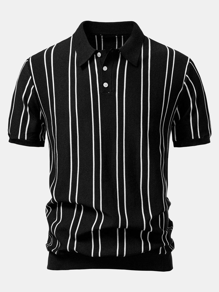 Gestreept Gebreid Polo Shirt
