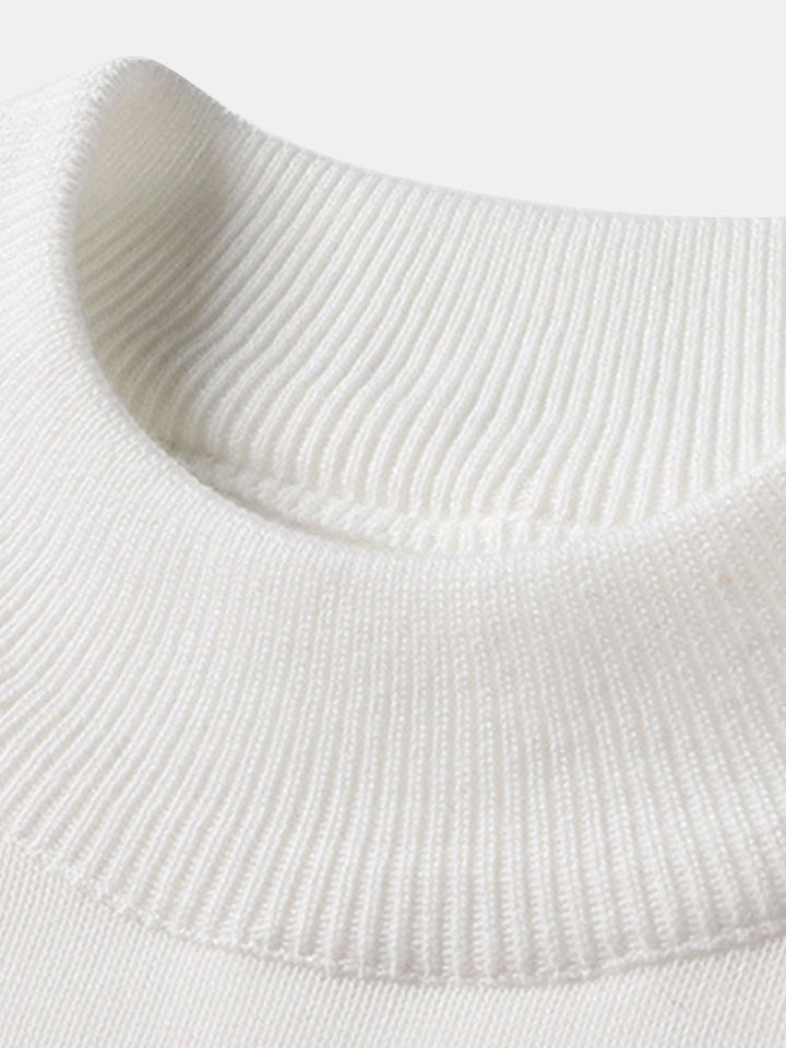 Faux Fur Gevoerde Mock Neck Trui