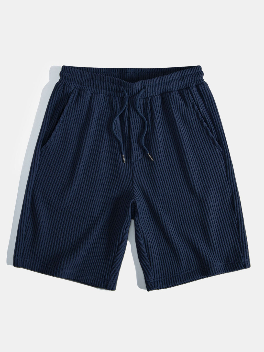 Wafel Knop-Up Shirt & Trekkoord Wafel Shorts