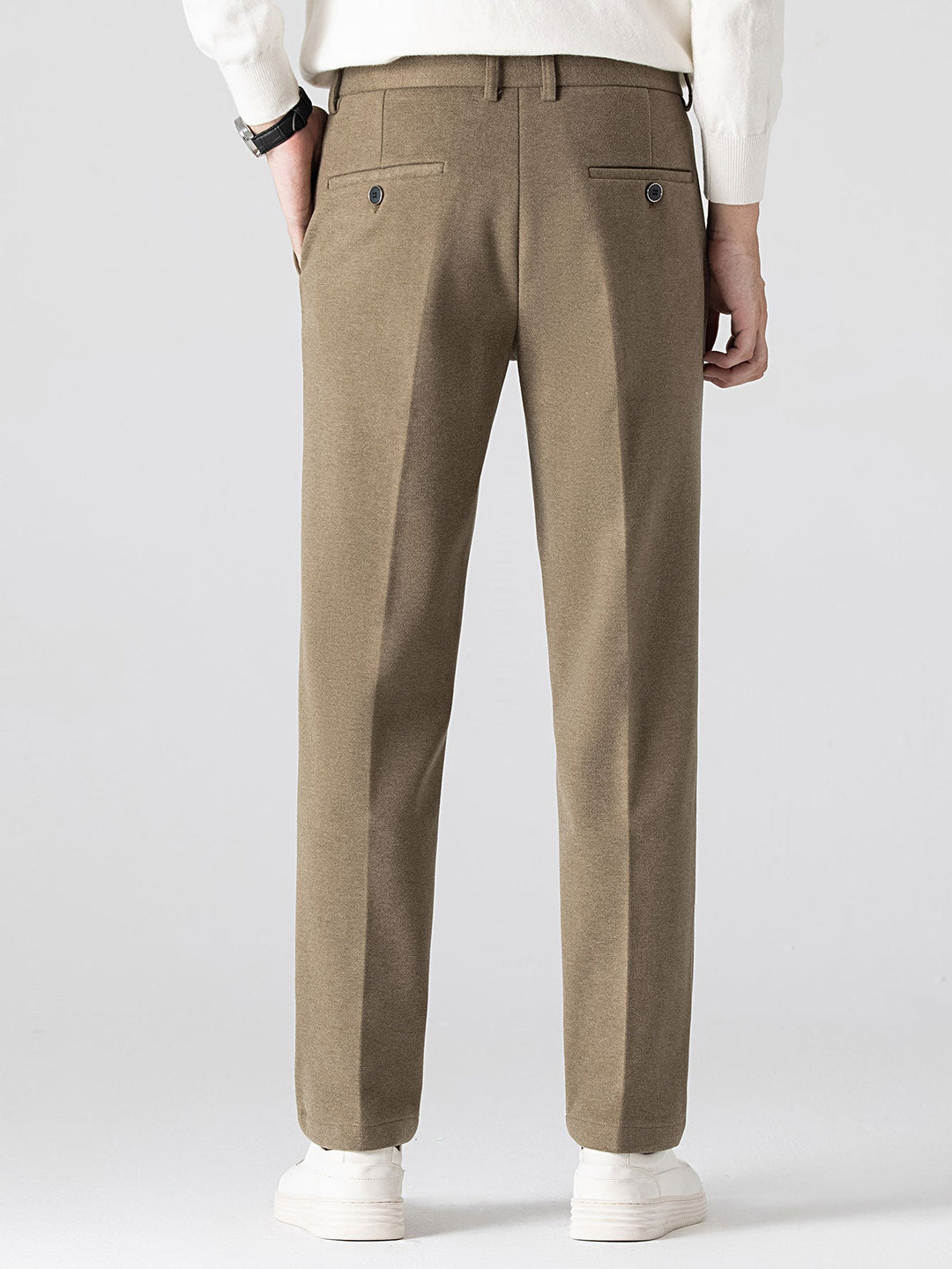 Wolachtige rechte pijpen broek