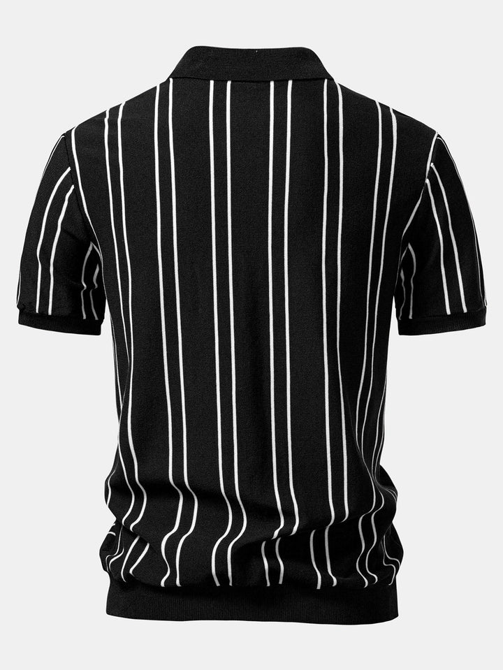 Gestreept Gebreid Polo Shirt
