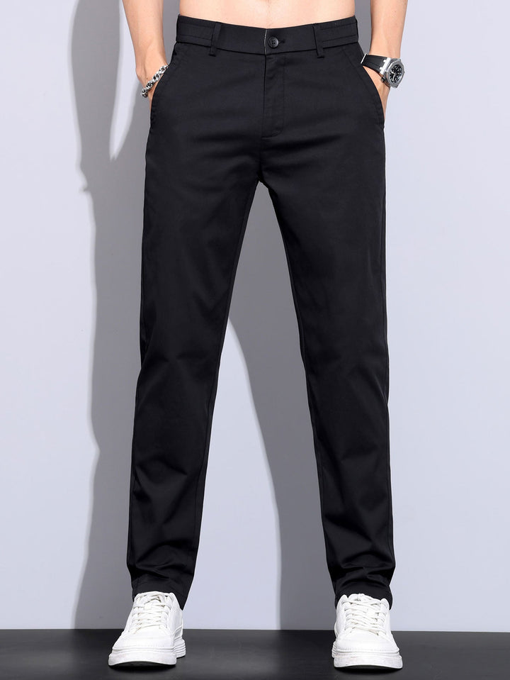 Rechte broek met elastische taille