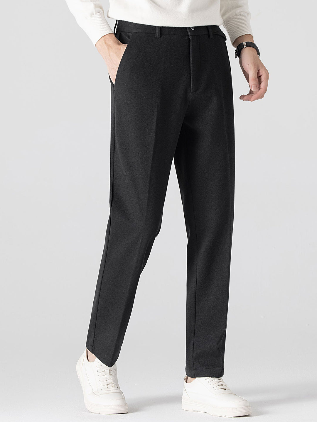 Wolachtige rechte pijpen broek