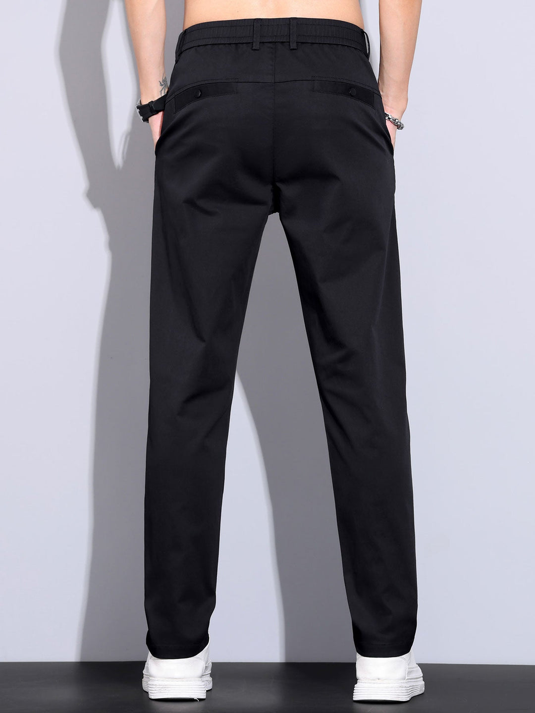 Rechte broek met elastische taille