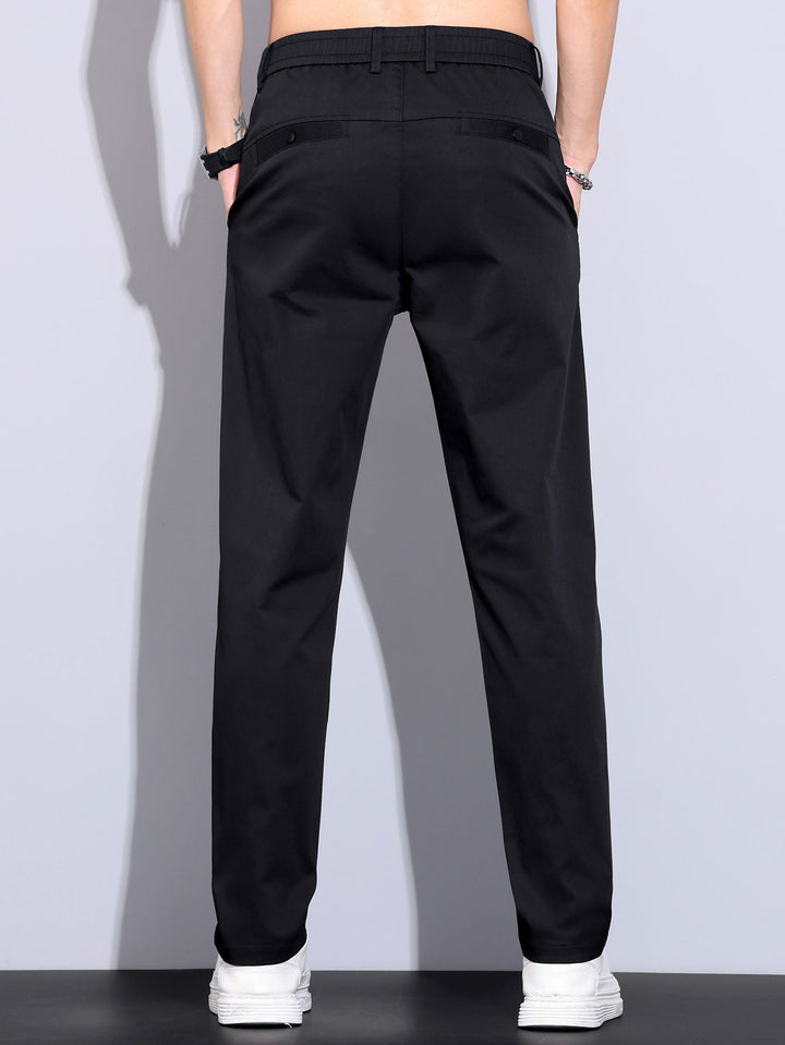 Rechte broek met elastische taille