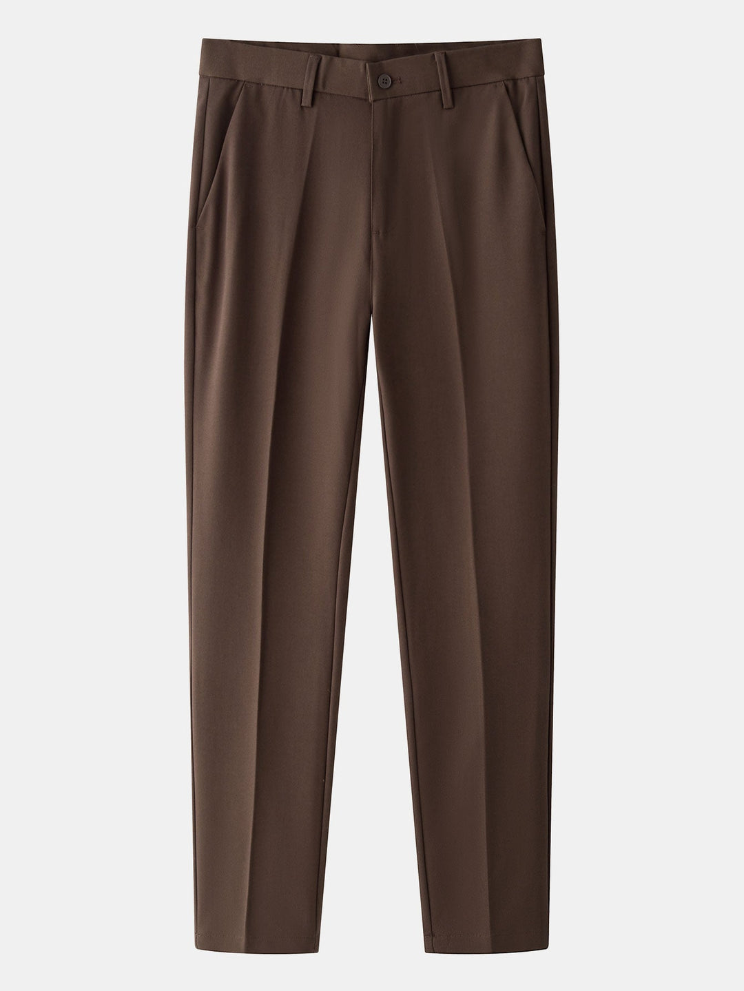 Contrast Zipper Knit Polo & Slim Fit Tapered Trousers