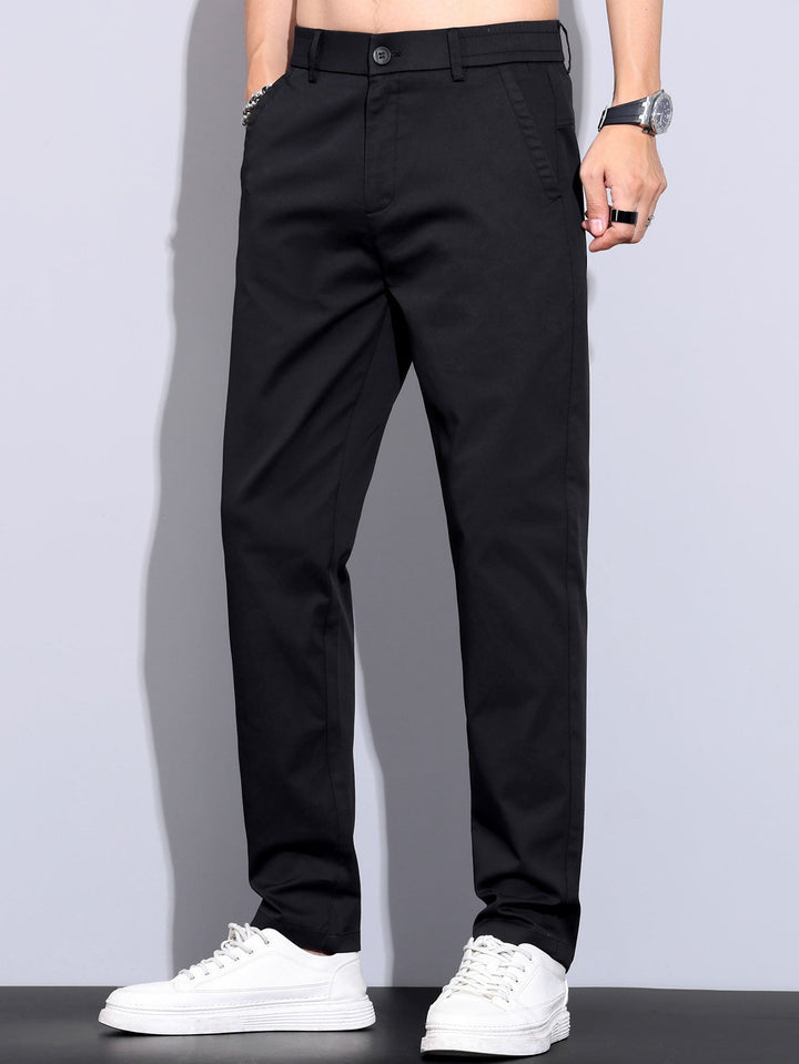 Rechte broek met elastische taille