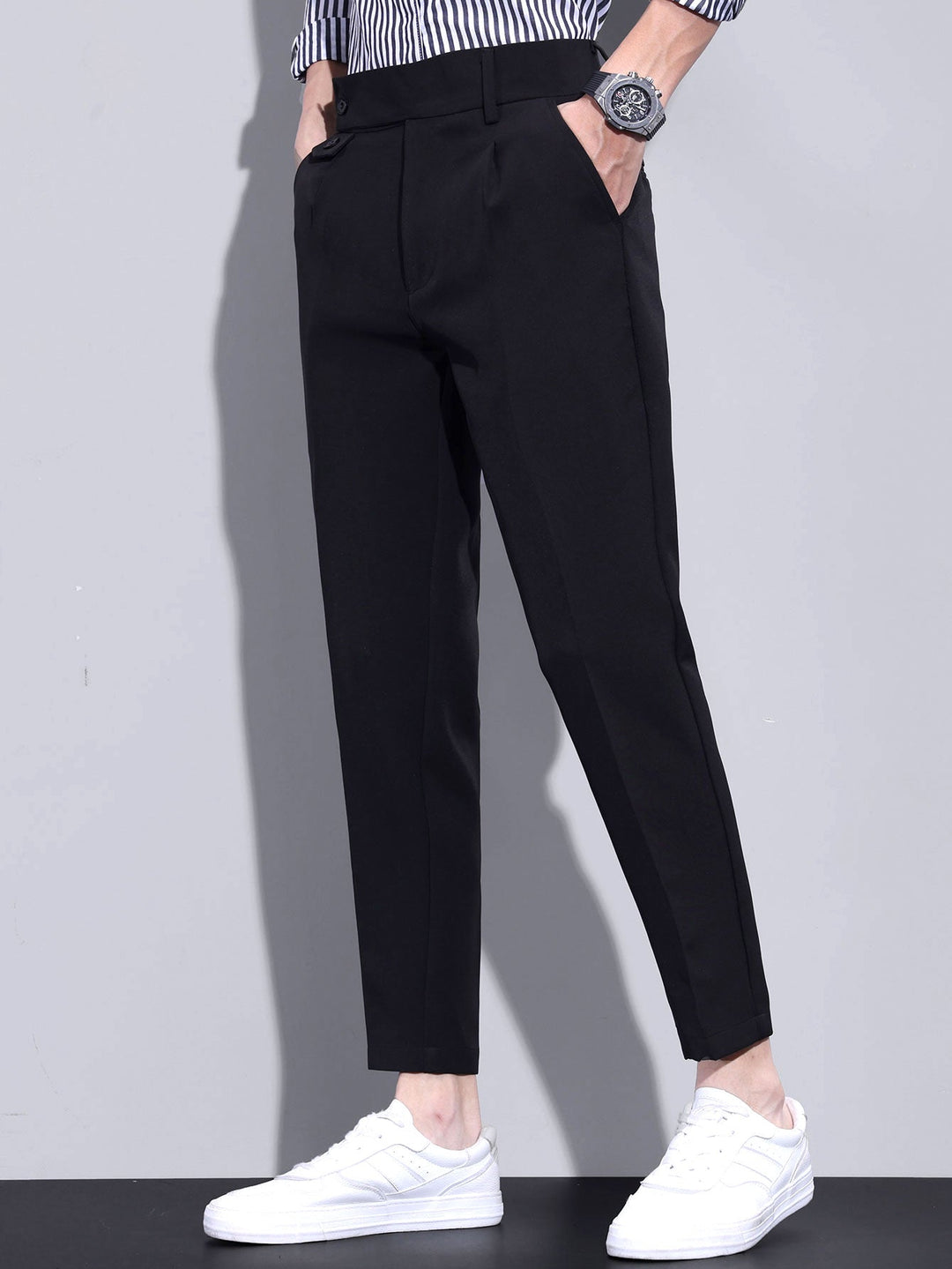 Slim Fit taps toelopende cropped broek
