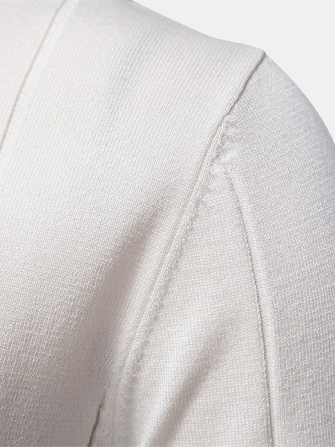 Contrast Trim Rits Gebreid Polo Shirt