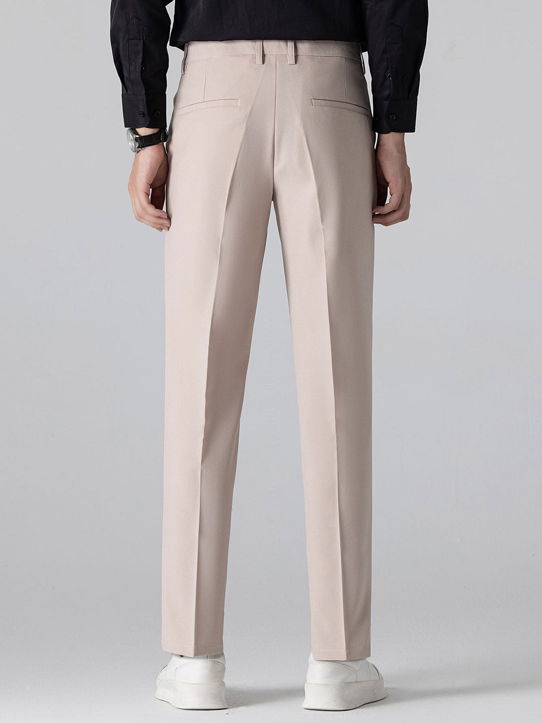 Contrast Trim Knit Polo Shirt & Slim Fit Tapered Trousers