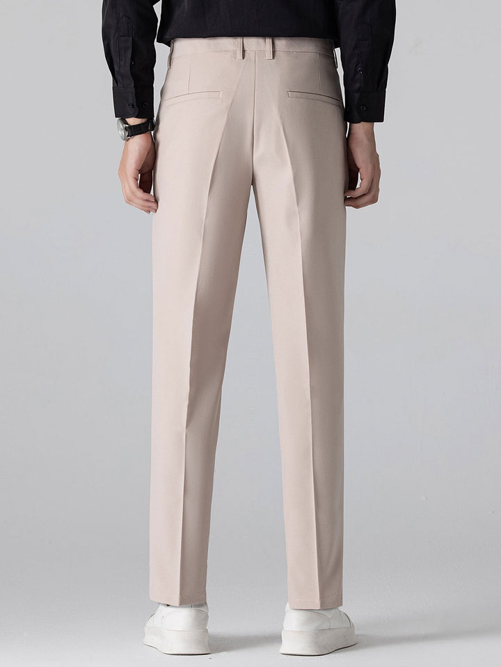Contrast Trim Knit Polo Shirt & Slim Fit Tapered Trousers