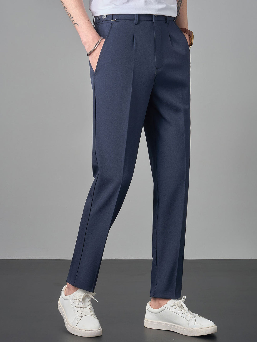 Slim Fit taps toelopende Naples broek