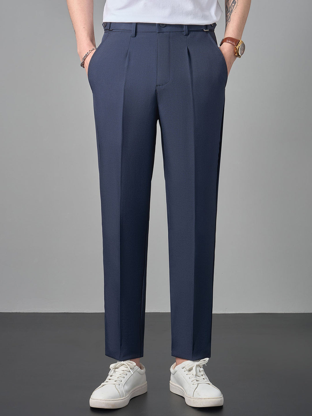 Slim Fit taps toelopende Naples broek