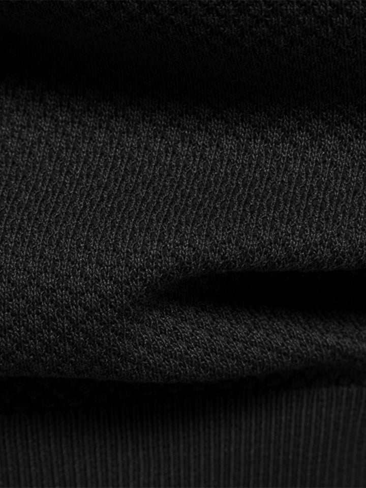 Ananasstructuur Gebreid V-hals Polo Shirt