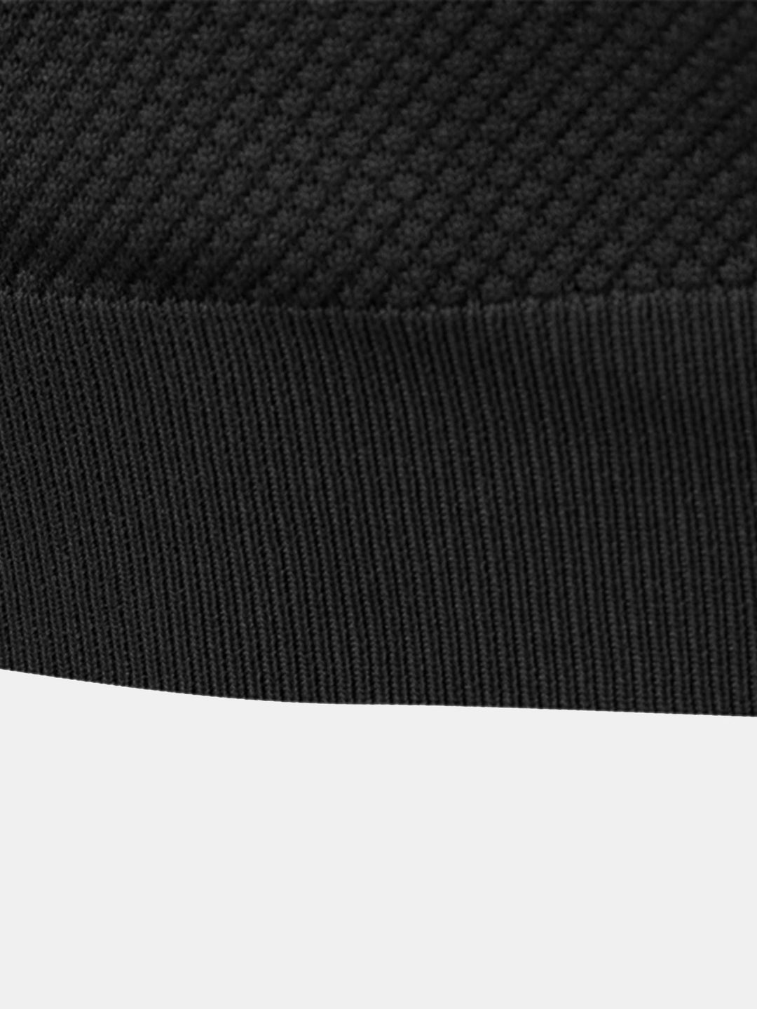 Ananasstructuur Gebreid V-hals Polo Shirt