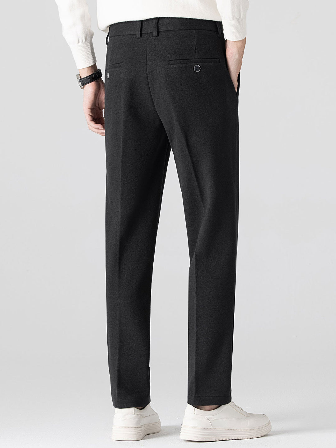Wolachtige rechte pijpen broek