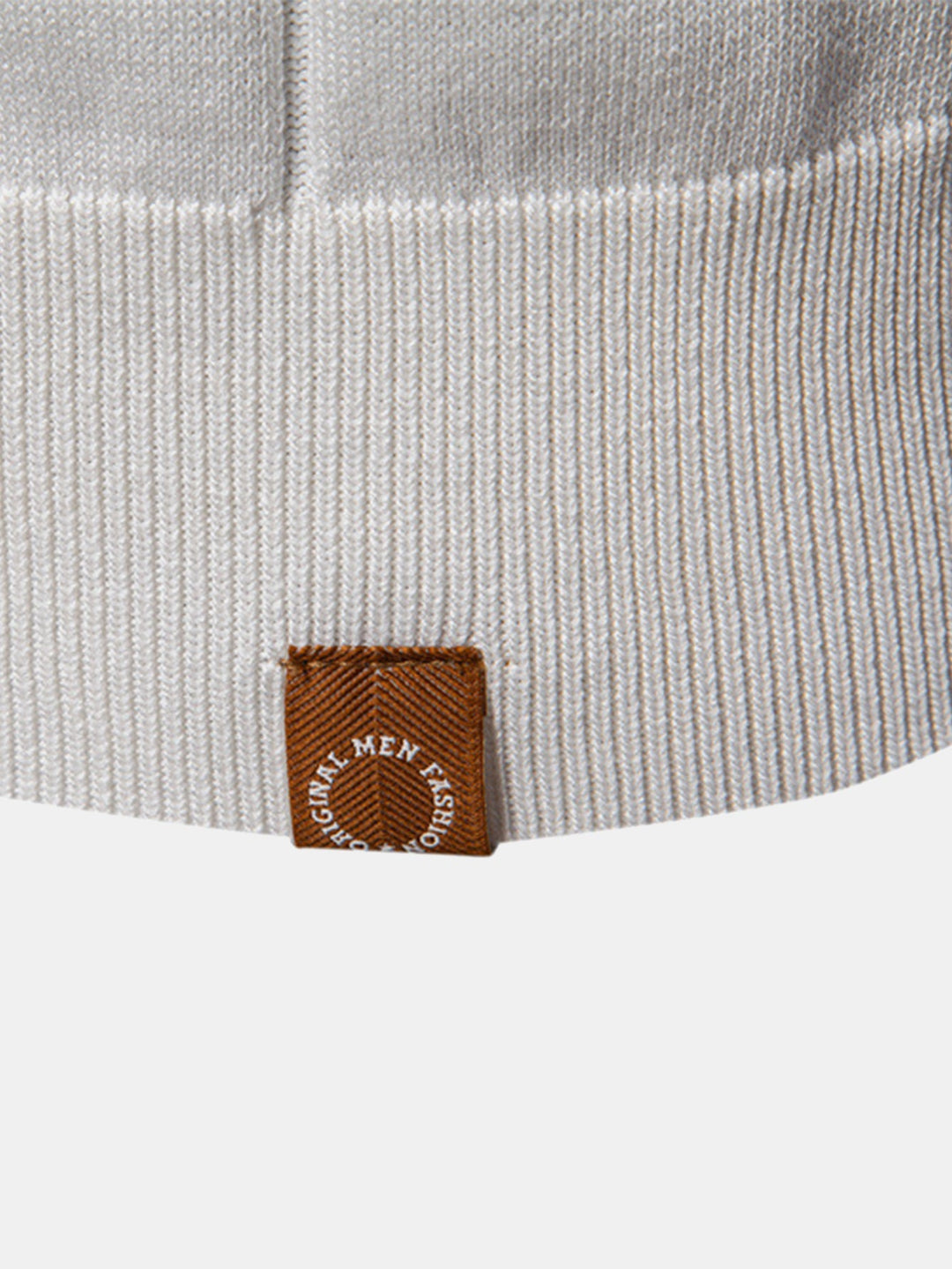 Contrast Trim Rits Gebreid Polo Shirt