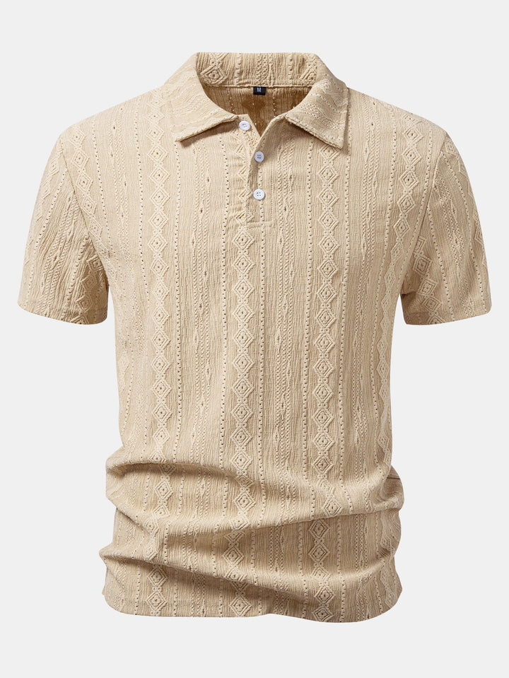Geometric Jacquard Polo