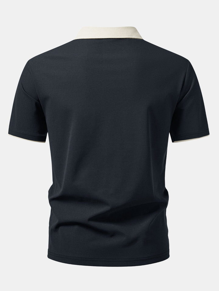 Contrast Collar Polo